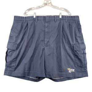 Riverside Men's Employee Uniform Cargo Shorts Blue Size 46 Miller Lite Beer